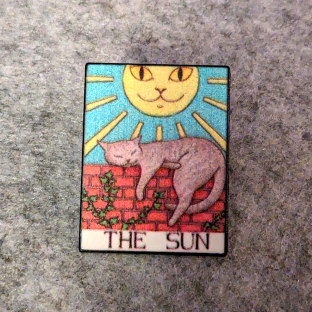 Tarot Cat Pin - The Sun - New Style
